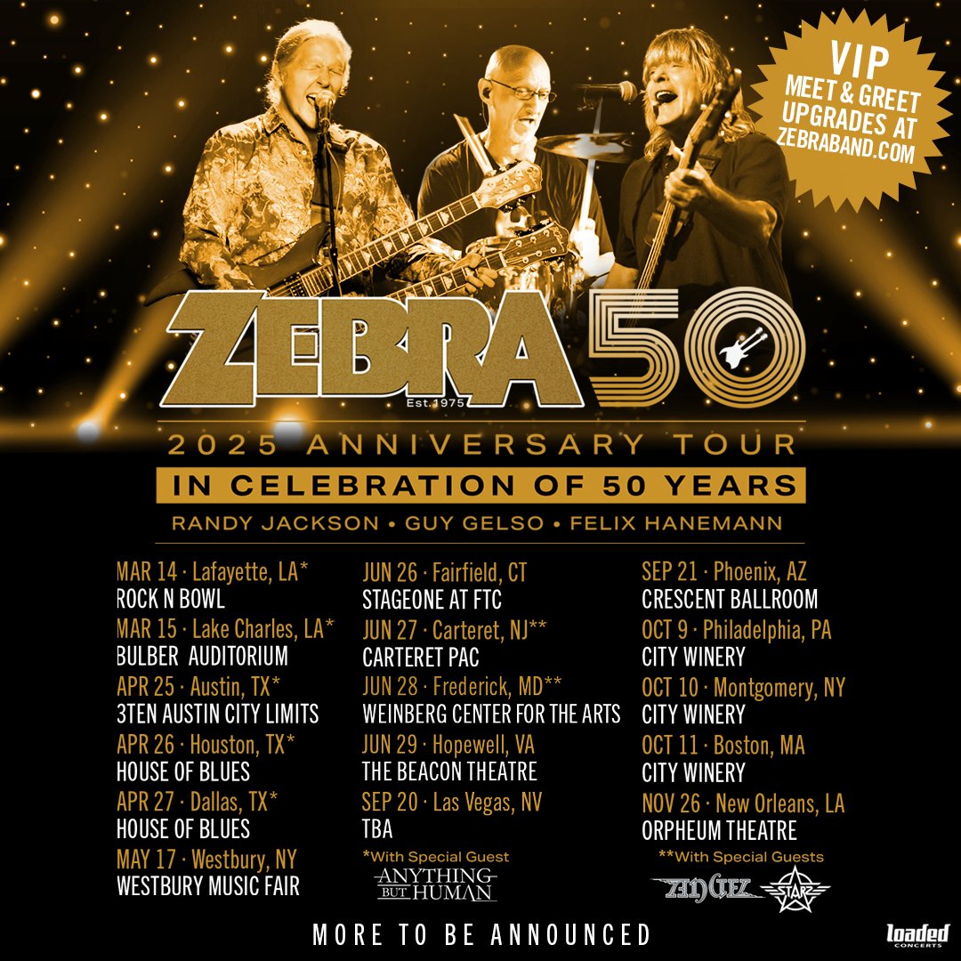 Zebra Zebra 50 – 2026 Anniversary Tour Poster 2026